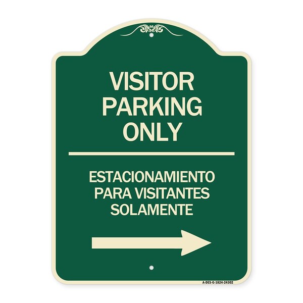 Signmission Bilingual Reserved Parking Visitor Parking Only Estacionamiento Para Visitantes, A-DES-G-1824-24302 A-DES-G-1824-24302 - main